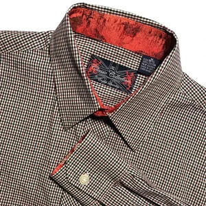 English Laundry Classic Collection Plaid with Satin Trim Shirt